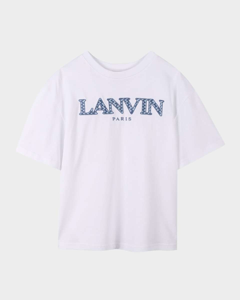 Boy's Logo-Embroidered T-Shirt, Size 8-14